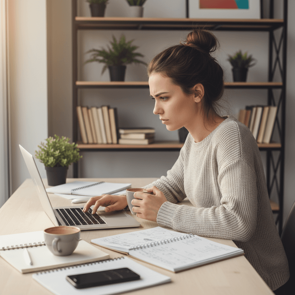 Small business workspace with morning light